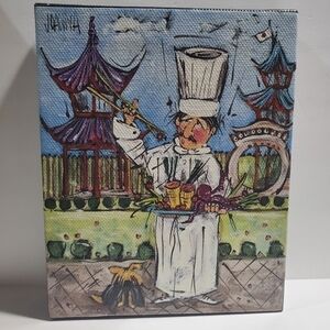 Joanna signed Chef canvas Art Japan sushi chopsticks temple 8 X 10 wall picture